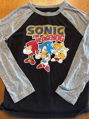 jumping beans Sonic the Hedgehog Raglan Tee - Black & Gray